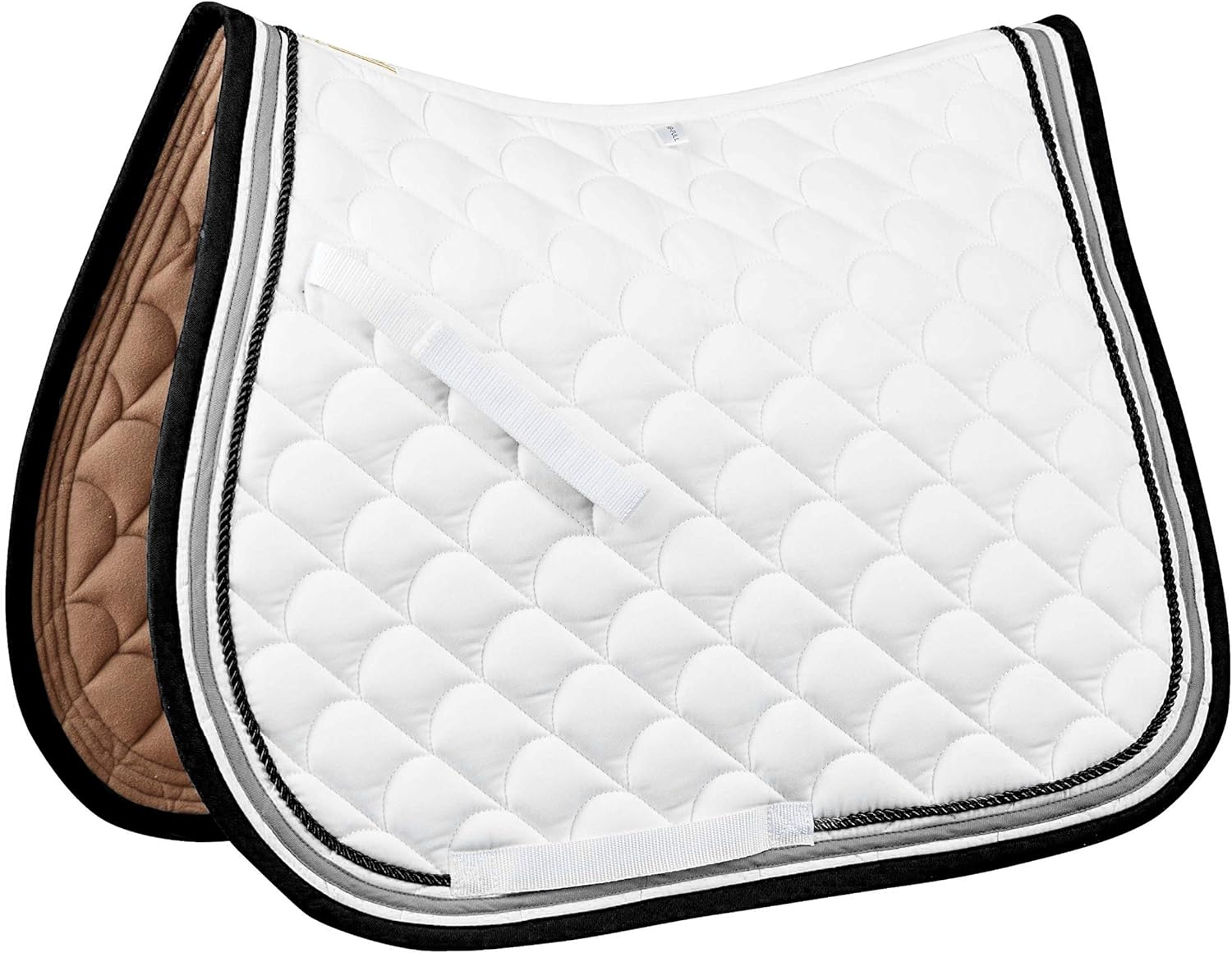 Roma Crescent AP Saddle Pad White/Gray/Black