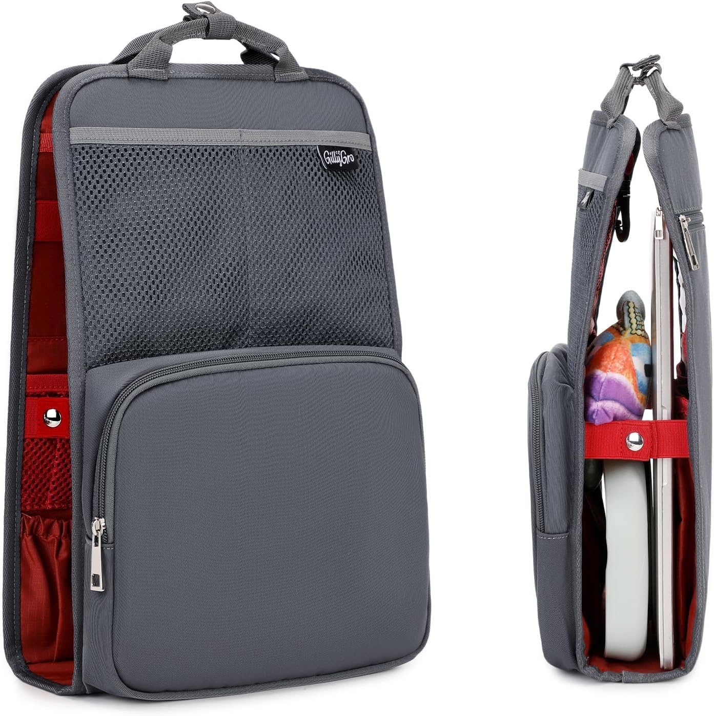 GillyGro Unisex Foldable Vertical Backpack Organizer Insert for Tote Bag, Carry On, Picnic, Camping - With Pockets & Handle