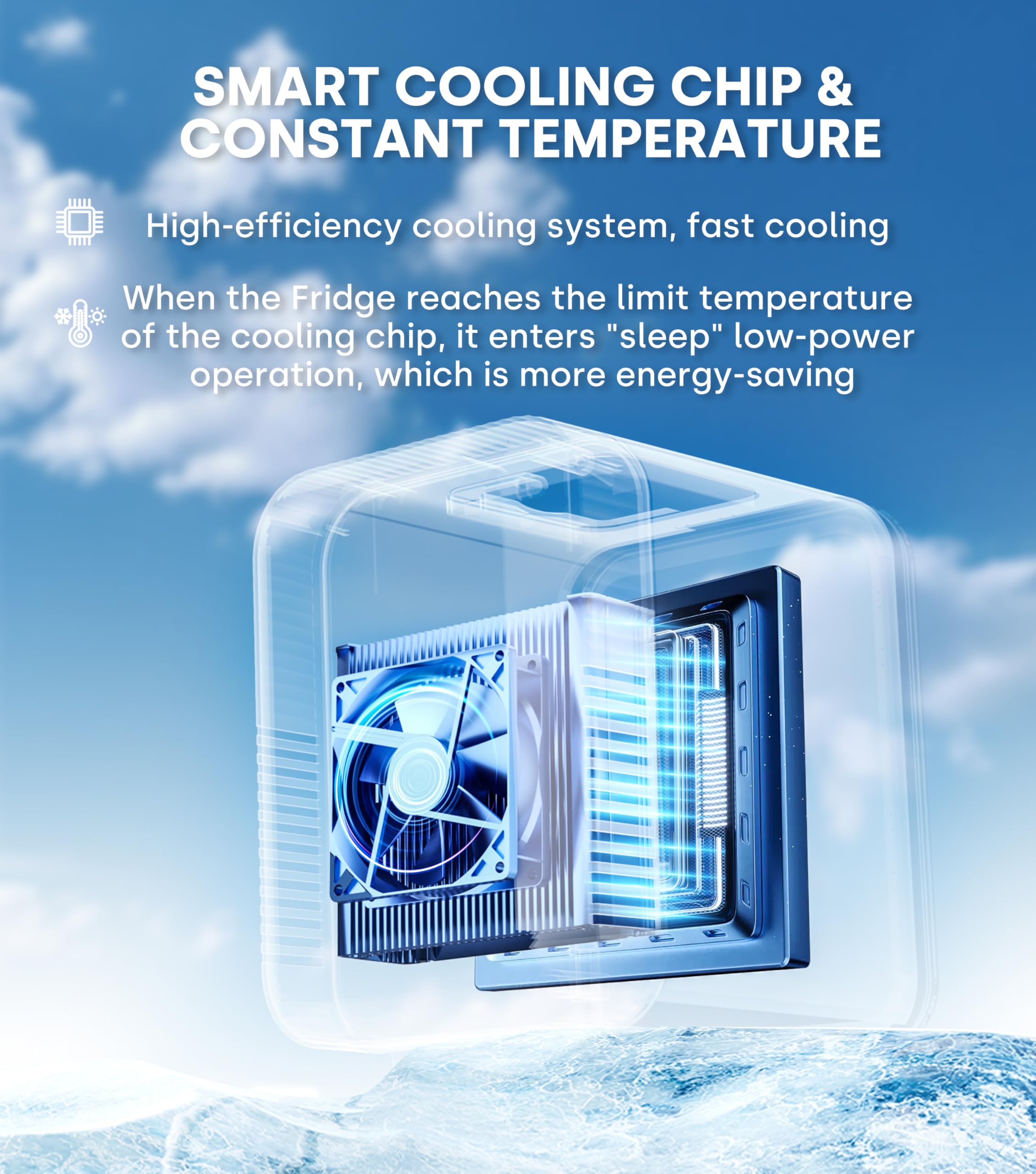 Enventor Mini Fridge 4 Litre/ 6 Can, AC+12V DC Power, Portable Cooler & Warmer for Bedrooms, Home, Car, Travel/Skincare, Cosmetics/Fruit and Drinks, Black — view 4