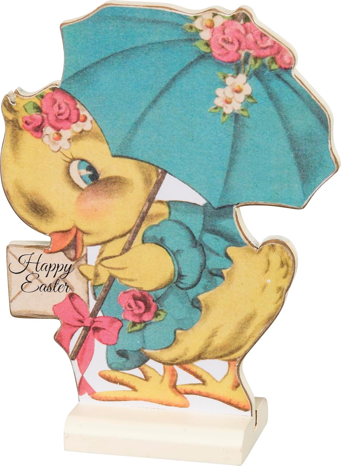 Primitives by Kathy Easter Decorations — Set of 5 Wooden Retro Easter Stand-Ups — 4.5"