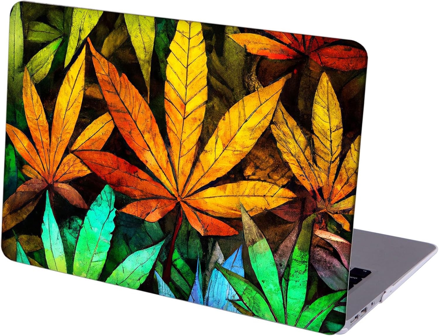 Compatible with MacBook Neo 13-inch, Hard Shell Case with Keyboard Cover and Screen Protector (A3404 A18 Pro chip, 2026 Release) - Weed Pattern MC23423