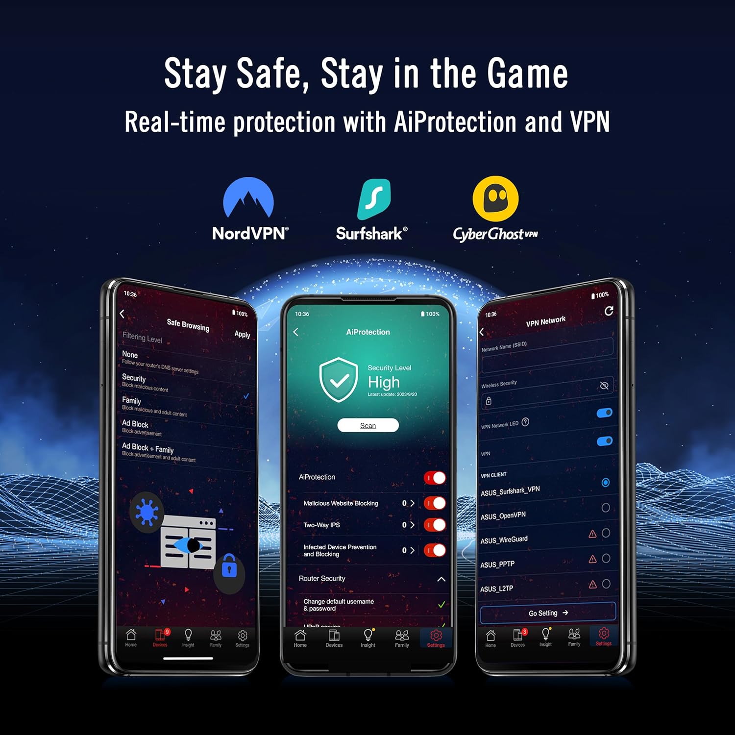 ASUS GT-BE19000AI Tri-Band WiFi 7 (802.11be) AI Gaming Router, 320MHz Bandwidth & 4096-QAM, MLO, Dual 10G Ports, AI Game Boost, Gaming Network, Aura RGB, AiMesh Support, Guest Network Pro