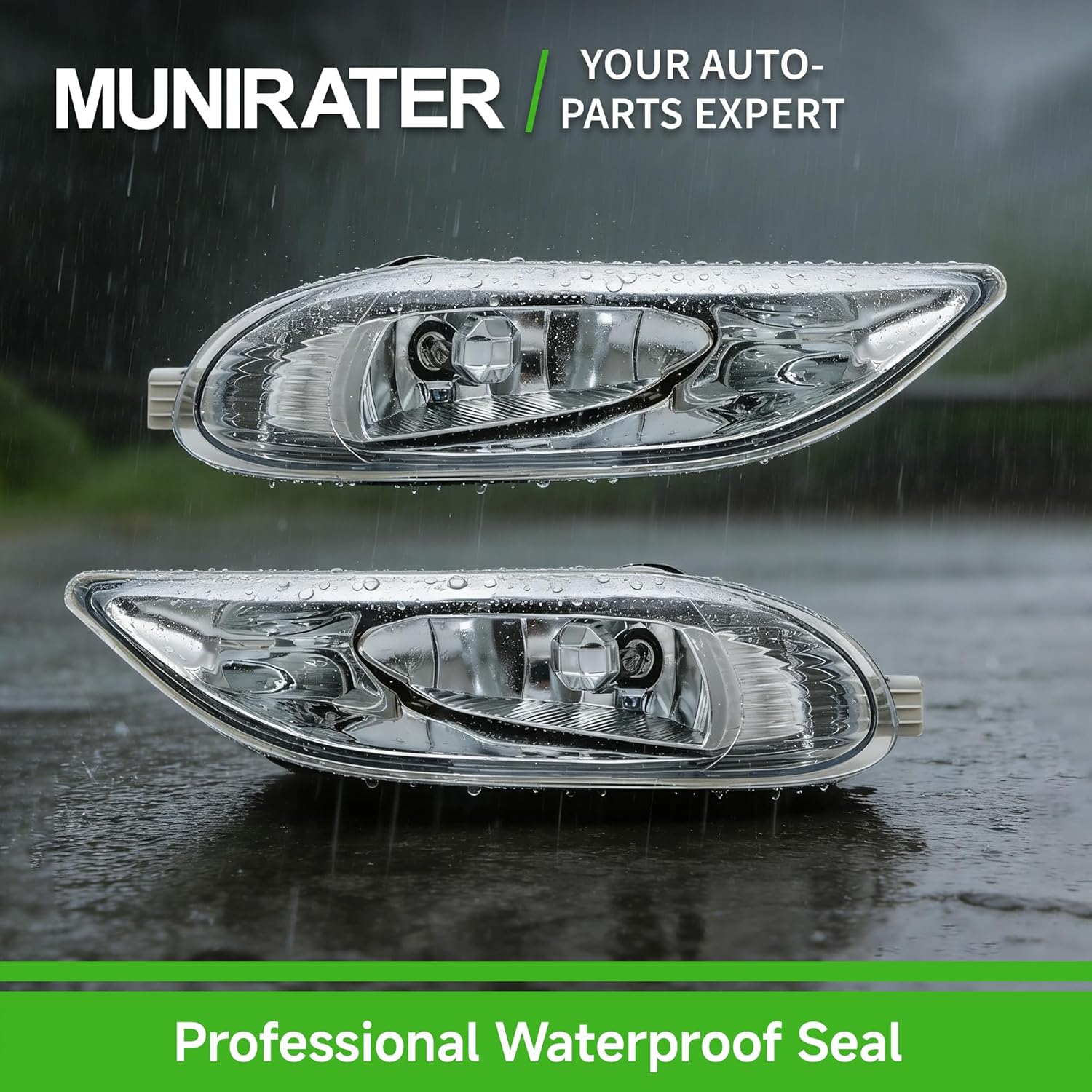 munirater Clear Lens Bumper Driving Fog Lights+wiring Kit+switch Replacement for Corolla 2005-2008/Camry 2002-2004/Solara 2002-2003