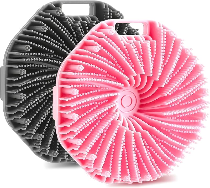 Escova corporal de silicone Fovapulme, pacote com 2