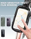 ROCKBROS Bike Phone Frame Bag 1.6L Bike Bag Waterproof Bike Accessories Touch Screen Bicycle Phone Case Compatible Phone Under 7”