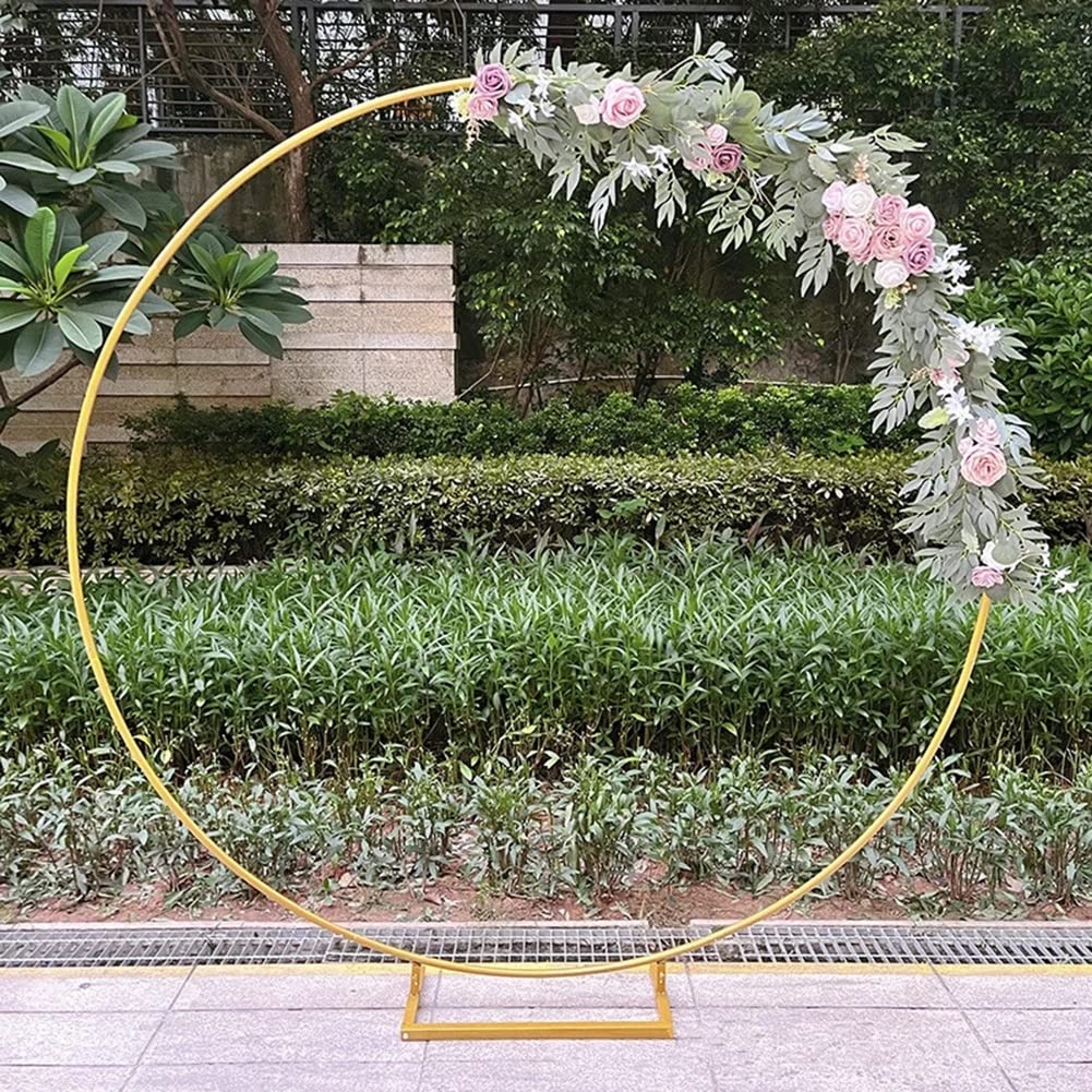 Supporto Per Fondale Ad Arco Matrimonio In Metallo Dorato - 2.2m, Per Cerimonie, Compleanni, Eventi