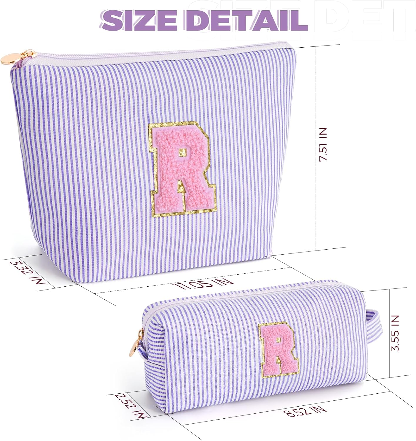 Gifts for Teen Girls Women - Birthday Gifts for 10 11 12 13 14 15 16 17 18 Years Old Girl,Makeup Bag Cosmetic Bag,Teacher Gift Trendy Stuff Toiletry Bag - Lavender,R image 5