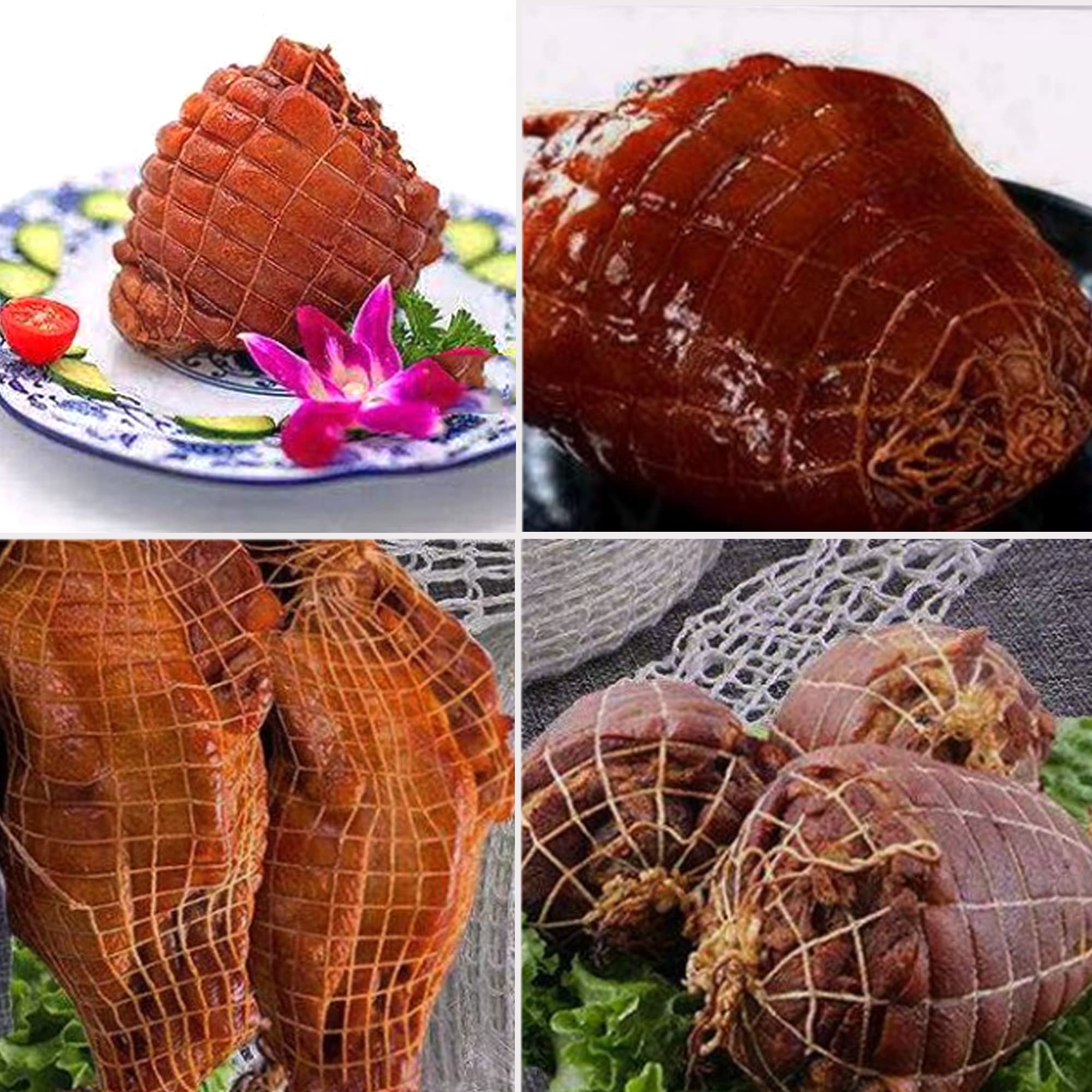 duoyif Rete Per Arrosto 5mx9cm Rete Di Carne Elastica, Rete Alimentare Per Arrosti, Reti Per Salumi Rete Da Cucina Per Arrosti Rete Per Insaccati, Rete Arrosto Per Fumare Arrostire e Marinare La Carne