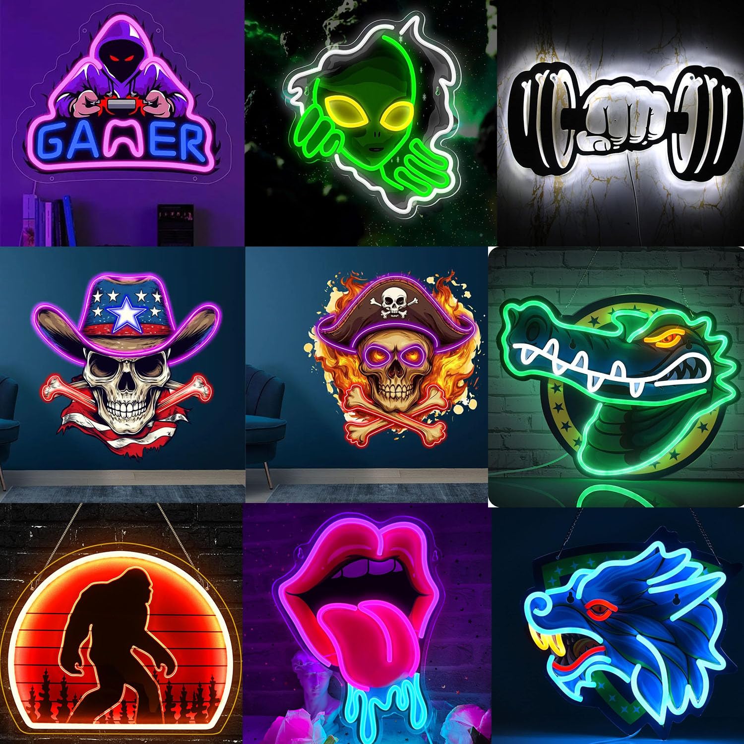 Logo Neon Schild Personalisiert UV-Bedruckt LED Leuchtschilder | Neon Sign Personalisiert LED Schriftzug für Großes Logo Neonlichtschild, Geburtstag Party, Bar, Nägel, Schönheit