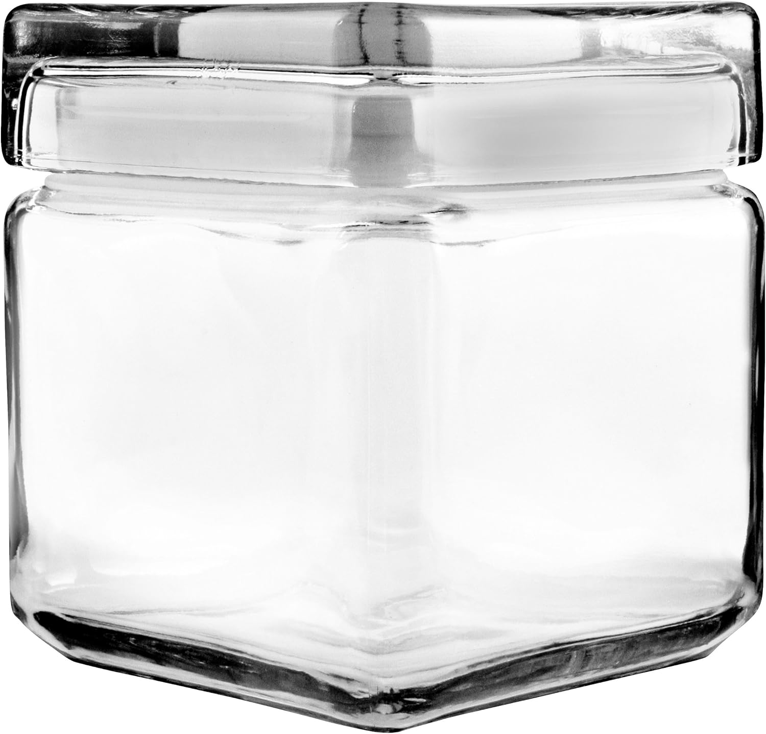 Set of 4 Stackable 1-Quart Glass Jars with Lids by Anchor Hocking