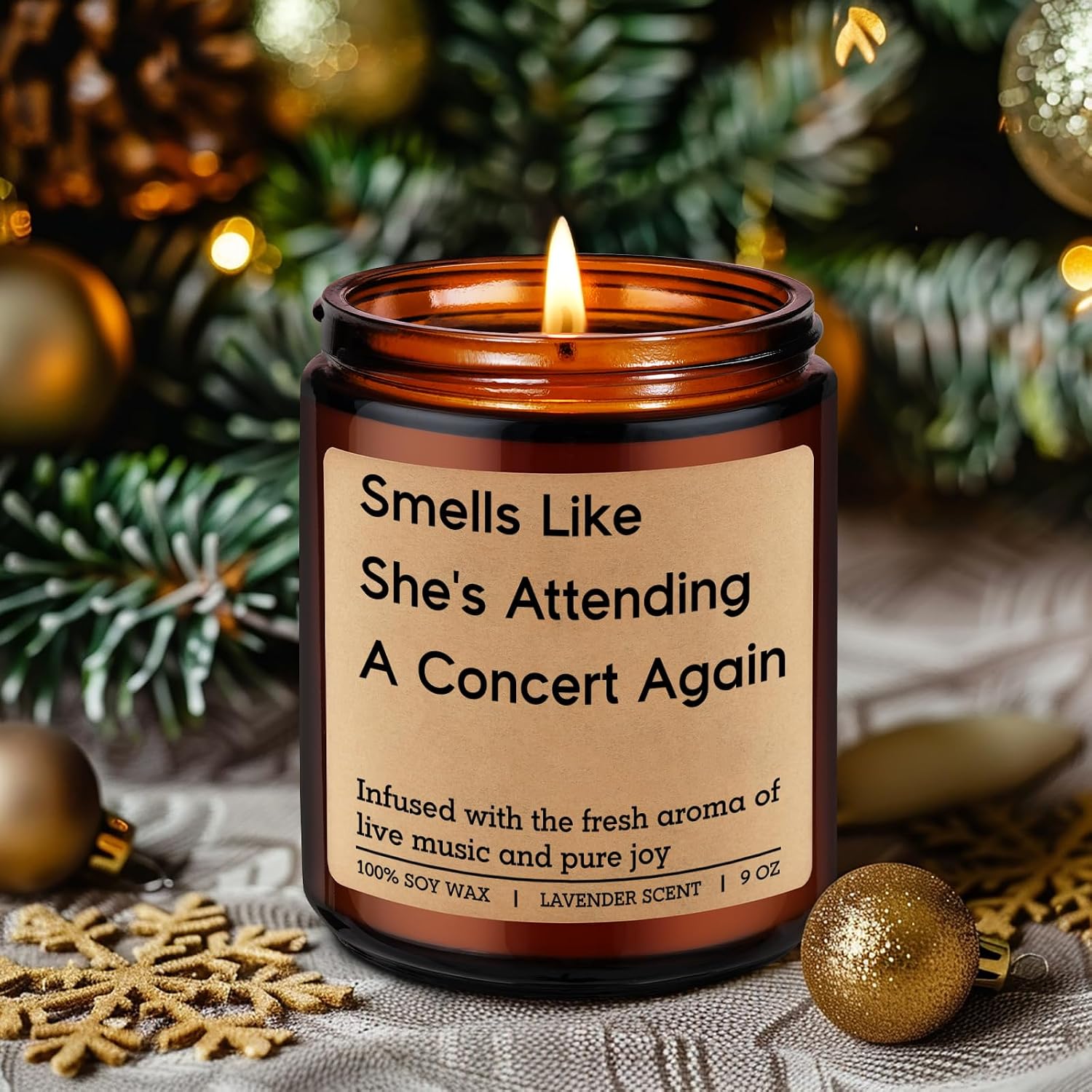 Miracu Candle, Gifts for Concert Lovers, Live Music Lover Gifts for Women