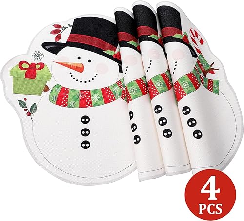 Miniatura 37 de OWENIE Juego de 4 manteles individuales de hojas de otoño, manteles individuales bordados de hojas de arce, decoraciones de otoño de Acción