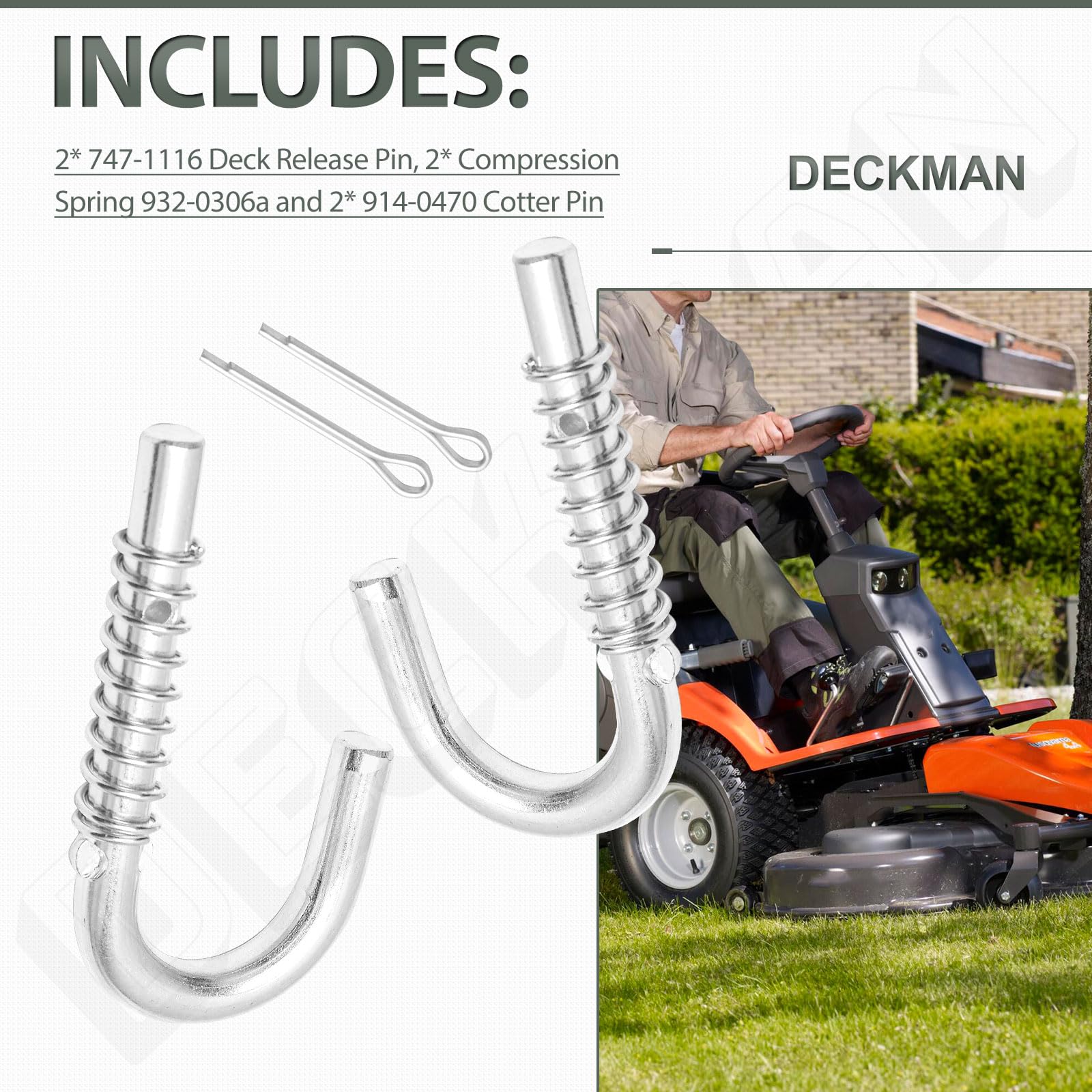 Amazon.com : 747-1116 Deck Release Pin & 917-04074 Spring - by