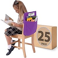 Vista 15 de Seat Sack Bolsillo de Almacenamiento Grande para Silla de 17", Negro - Perfecto Organizador de Bolsillo Sobre la Silla para Sillas y Escritorios