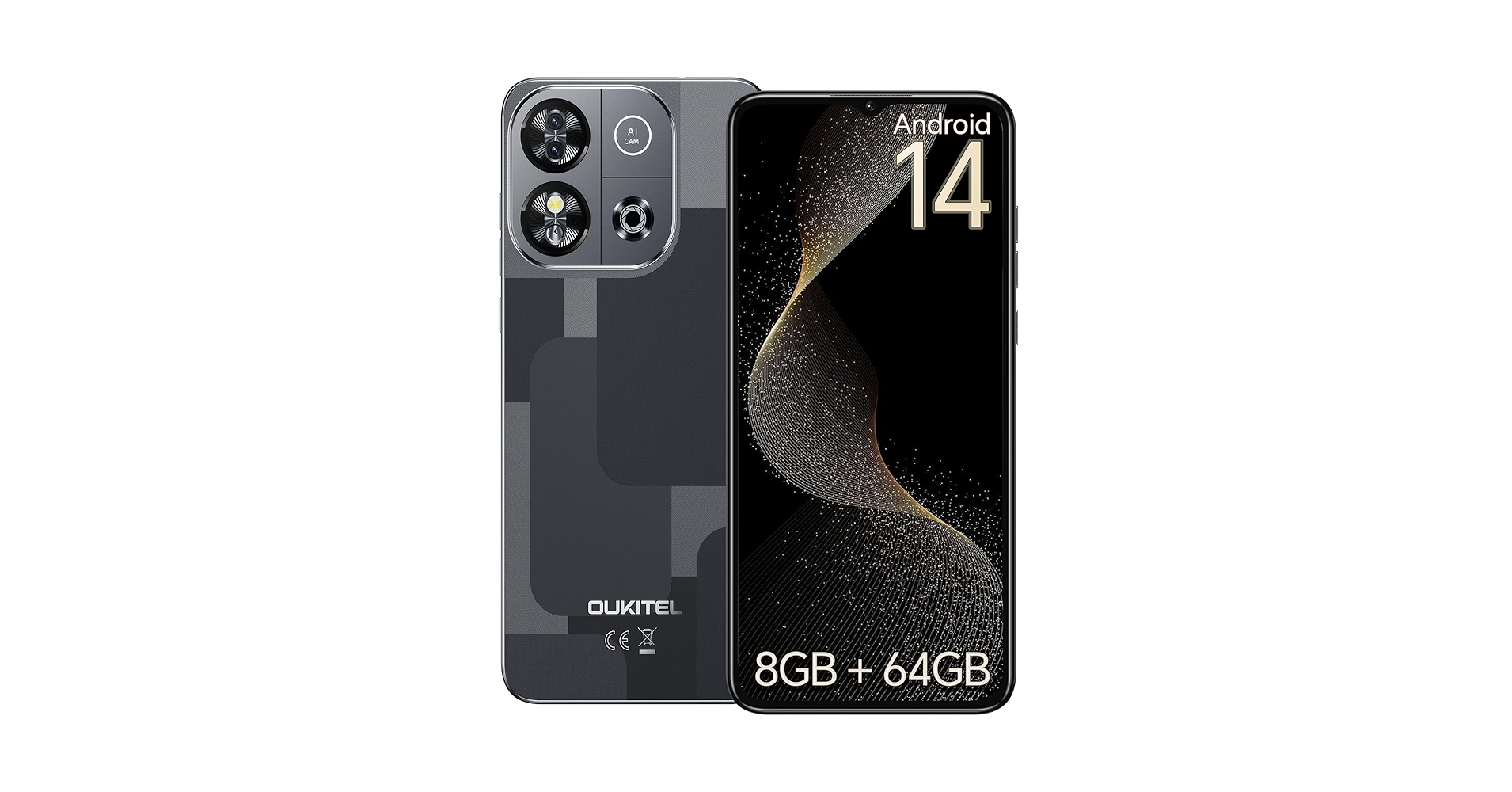 Oukitel C57S 8GB+64GB SIMフリーblack Oukitel C57s 6.52-inch 4300mAh Battery 9.4mm Ultra-thin Body