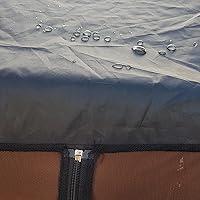 Vista 4 de Mosquitera para silla de columpio de 4 x 6 x 6.5 pies, pantalla de malla de poliéster con apertura de cremallera y tela superior impermeable