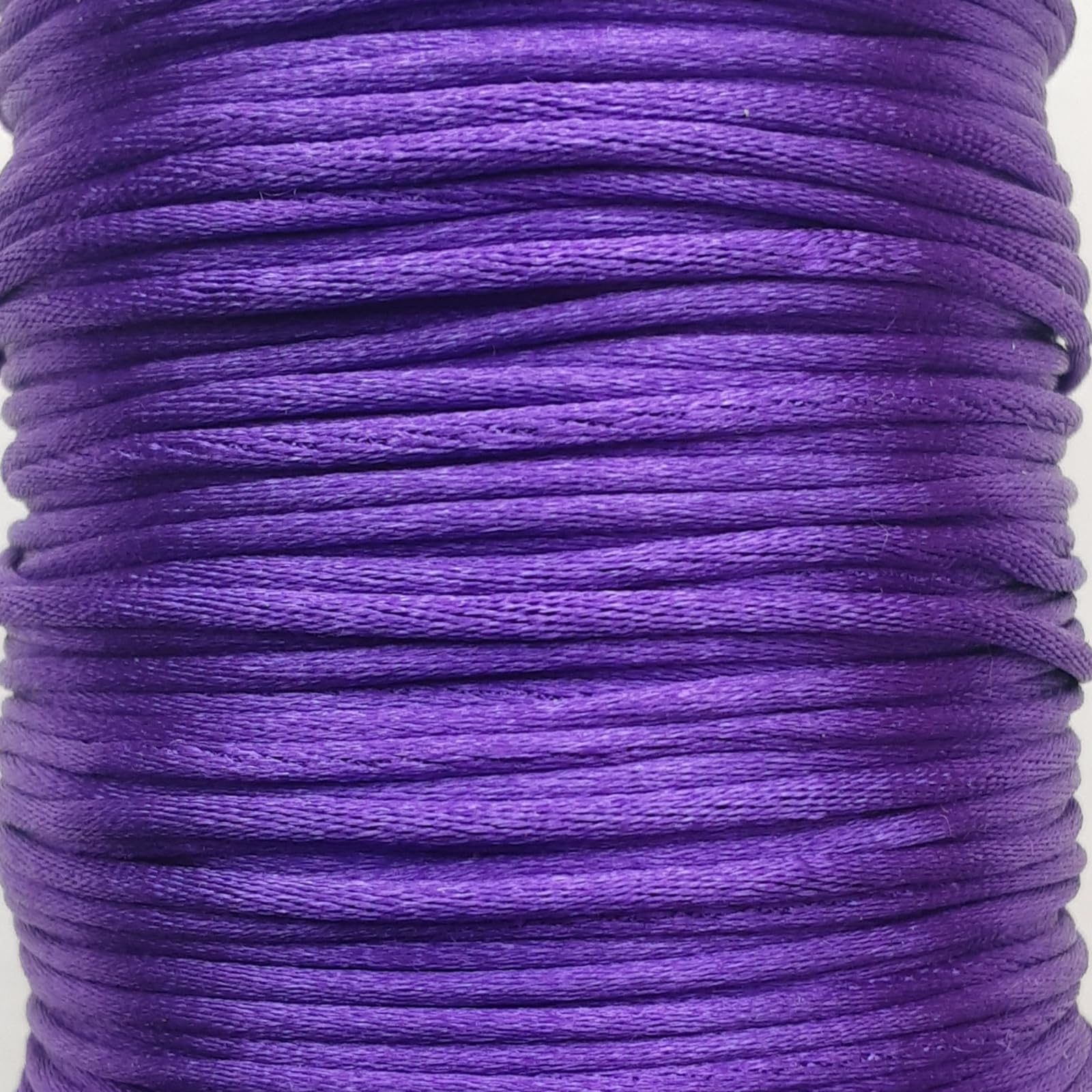 Mart-Mon Purple Satin Cord 2Mm X 5M Rattail Knotting Thread Durable For Crafts Bracelet Jewellery Making (Purple)