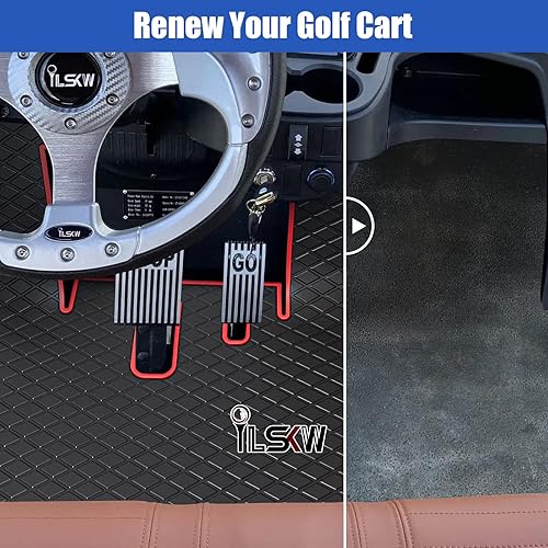 Miniatura 5 de Golf Cart Floor Mat for iCon i20 i40 Golf Cart Full Coverage Floor Mat Liner  Natual Rubber Nonslip Easy to Clean