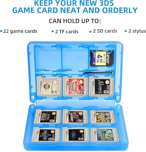 Miniatura 3 de Funda para tarjetas con soporte para juegos 3DS, funda para tarjetas 28 en 1, compatible con Nintendo New 3DS, New 3DS XL, 3DS XL, 3DS XL, DSi XL,