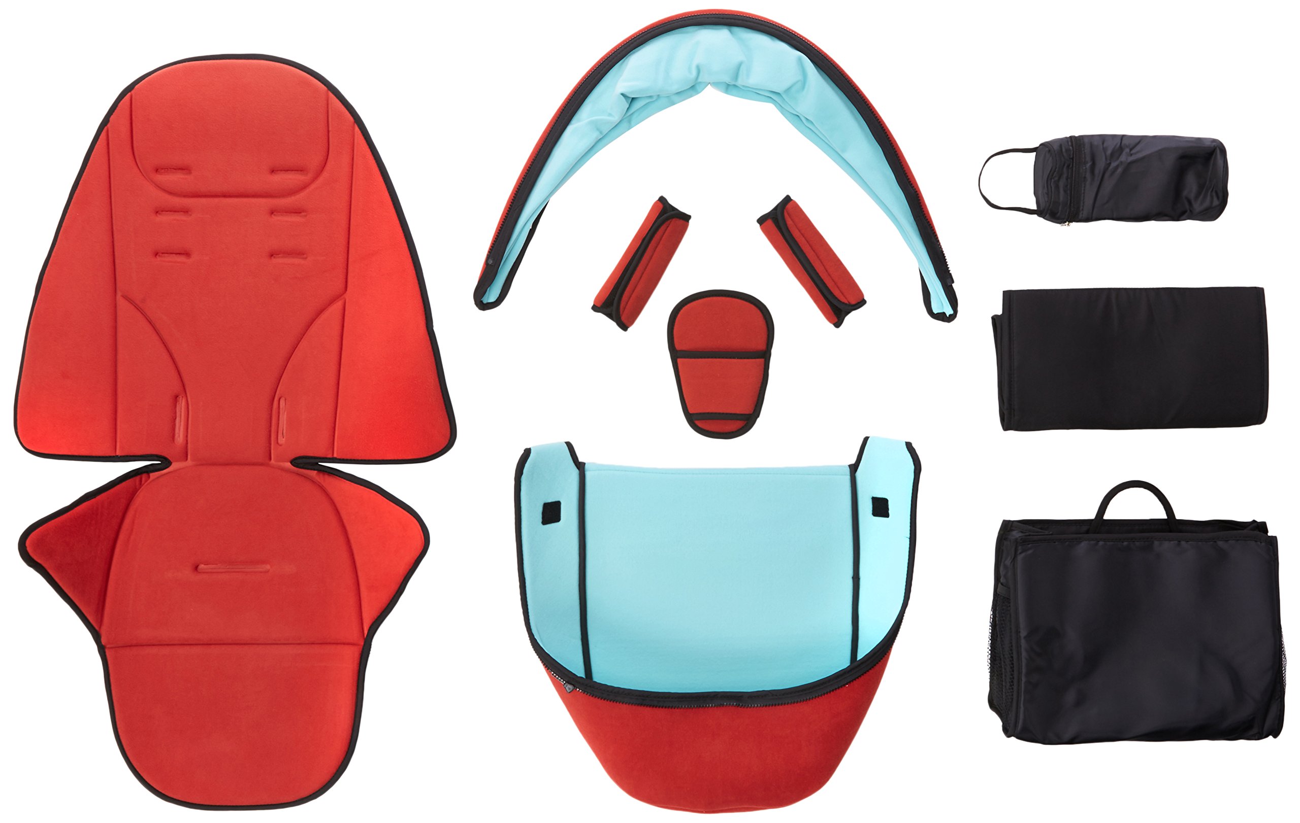 Tutti Bambini Riviera Plus Pushchair Accessory Pack (Coral Red/Aqua)