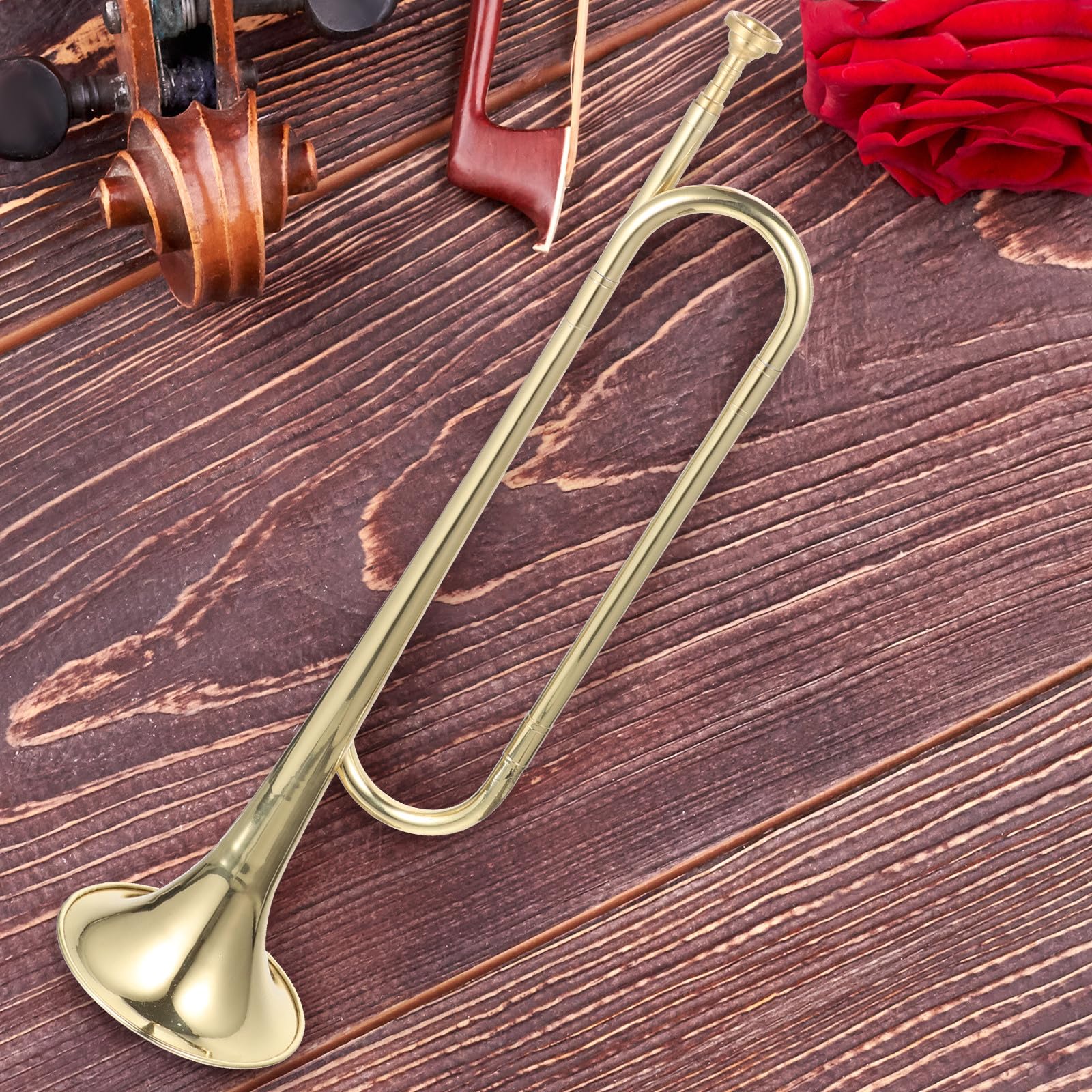 Tromba per Studenti Design Creativo e Decorazione Artistica Strumento Musicale in Ottone Dorato in Si Bemolle per Banda e Palcoscenico