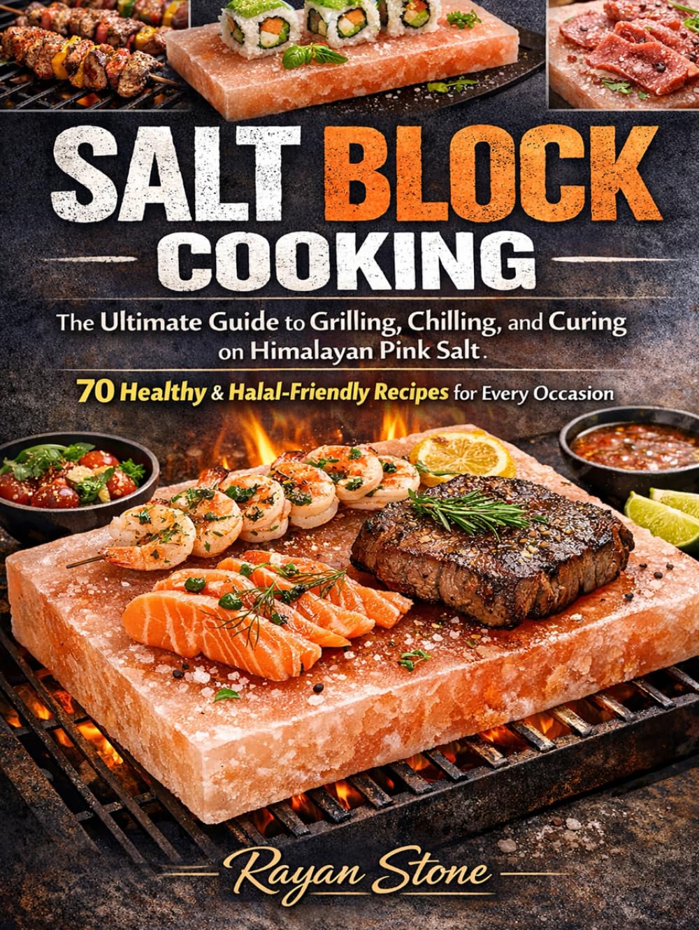 SALT BLOCK COOKING: The Ultimate Guide to Grilling, Chilling, and Curing on Himalayan Pink Salt – 70 Healthy & Halal-Friendly Recipes for Every Occasion