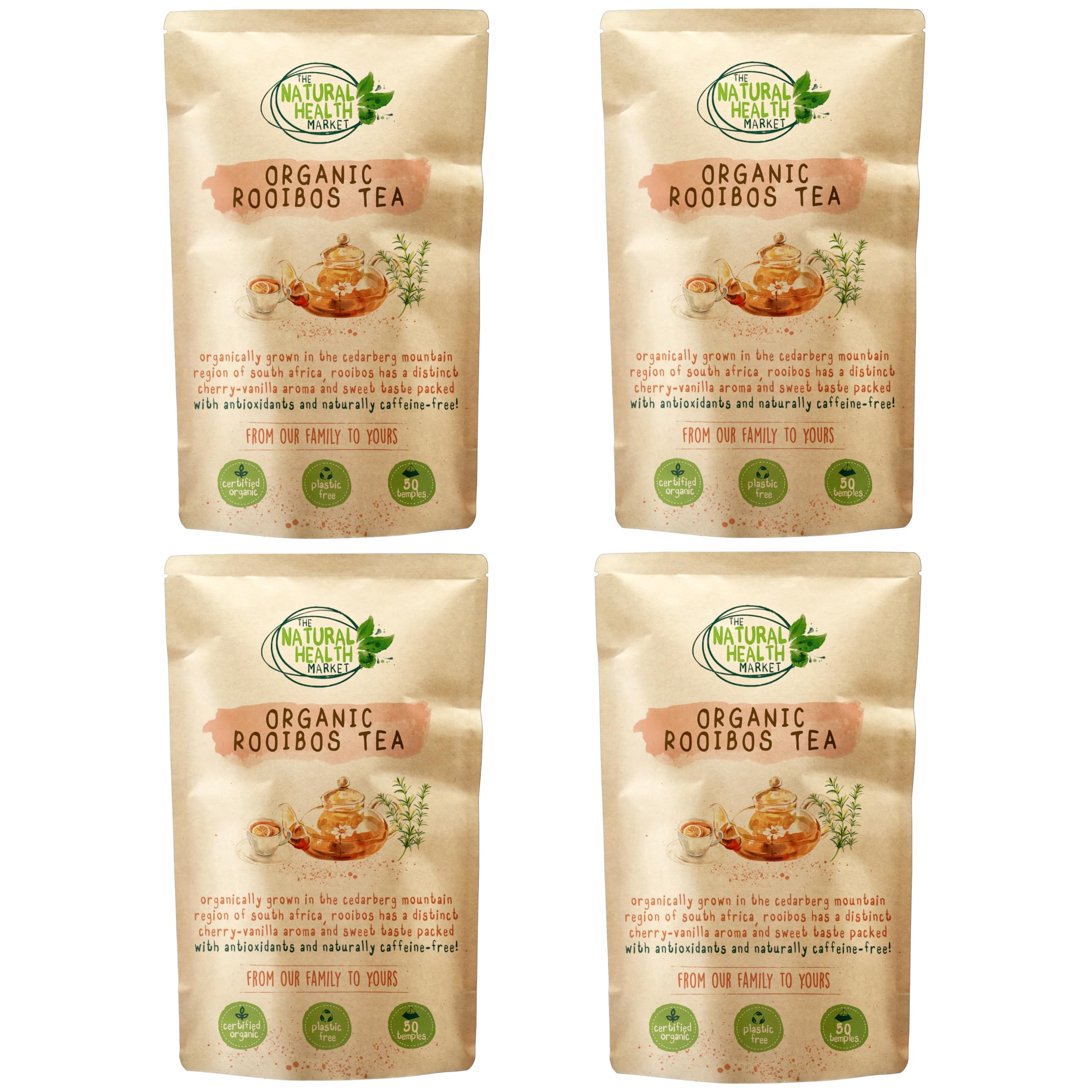Organic Ginger Tea Bags – Strong Pure Ginger Root Herbal Tea – Plastic-Free & Caffeine-Free – Soil Association Organic – 50 Compostable Tea Bags – The Natural Health Market — view 30