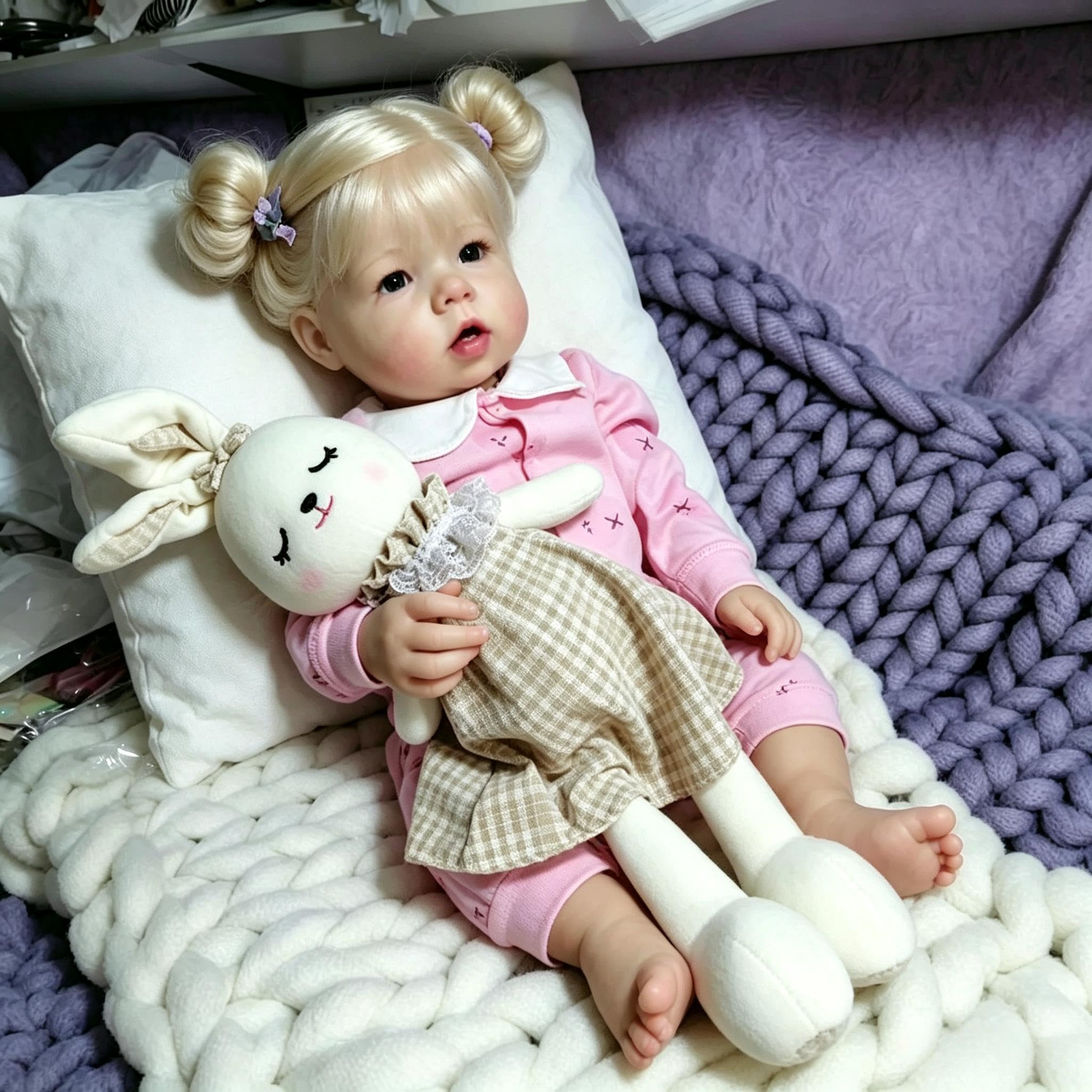 RXDOLL Prawdziwe życie Reborn lalki dla maluchów dla dziewczynki 71 cm duży rozmiar Reborn lalki niemowlęce, które wyglądają prawdziwie realistycznie, miękka winylowa tkanina, ciało, realistyczna