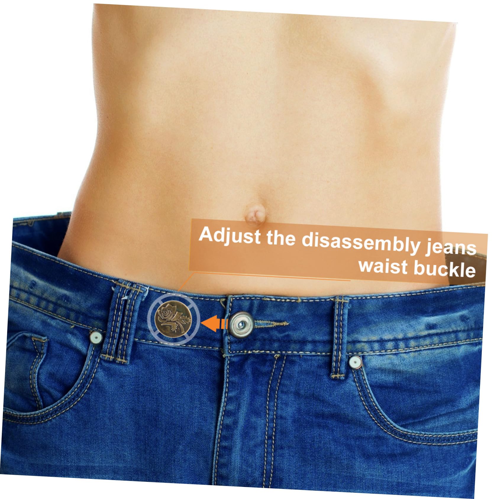 SHINEOFI 72piezas Hebillas Ajustables Para Jeans Botones De Pantalón Antideslizantes Diseño Práctico Para Fabricados Duradera De Cintura