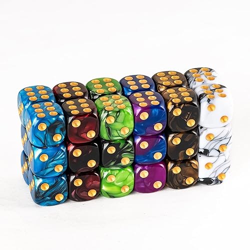 36 PCS D6 dice 16mm Acrylic 6 Sided Dice Game