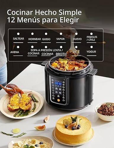 Miniatura 2 de COMFEE' Olla a presión eléctrica 9 en 1, 14 presets instantáneos, olla de cocción lenta multi, olla antiadherente Olla de Presion, para hacer yogur,