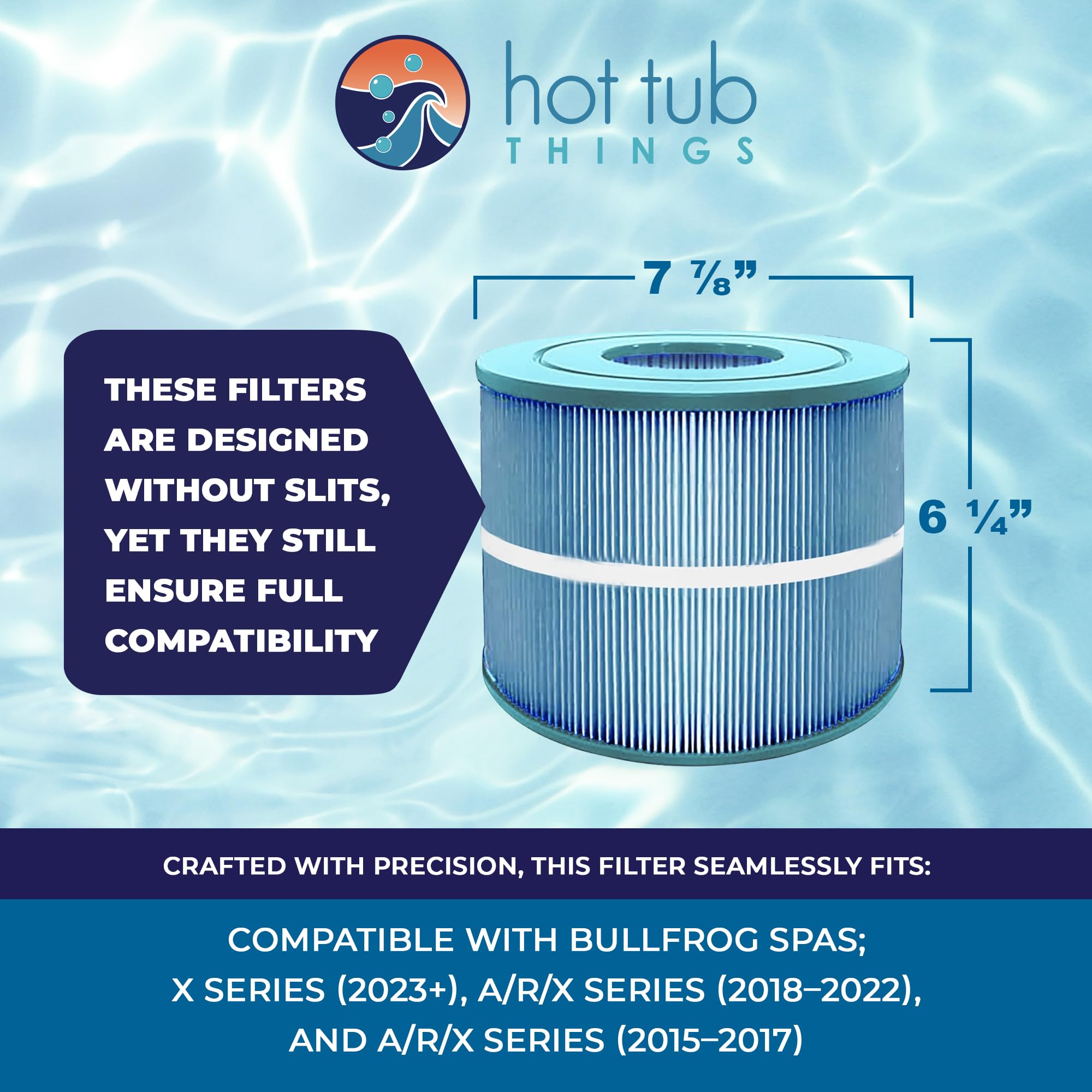 Membrane Solutions 8-Pack Spa Filter Cartridges – Fits Bullfrog Wellspring 30, Pleatco PBF40