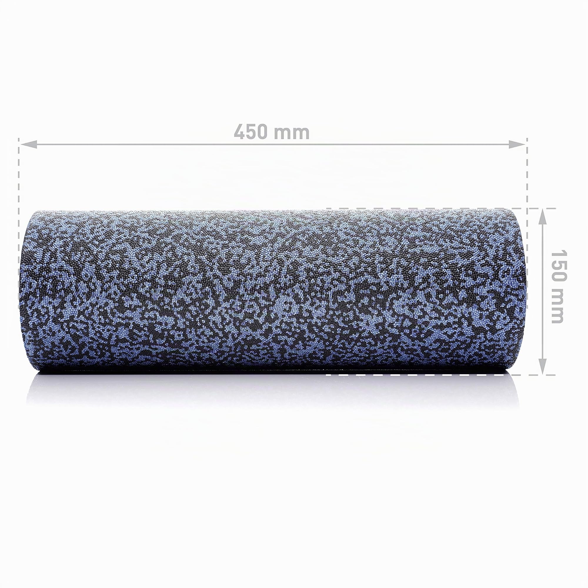 BODYMATE Foam Roller con Grado Durezza Extra-Duro con E-Book Gratuito Grigio-Blu/Nero - Vari Lunghezza