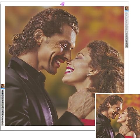 XINYIMAI Personalized Diamond Painting from Photo - Custom 5D DIY Kit for Adults, Gift Idea, Home Wall Decor, Round & Square Drills