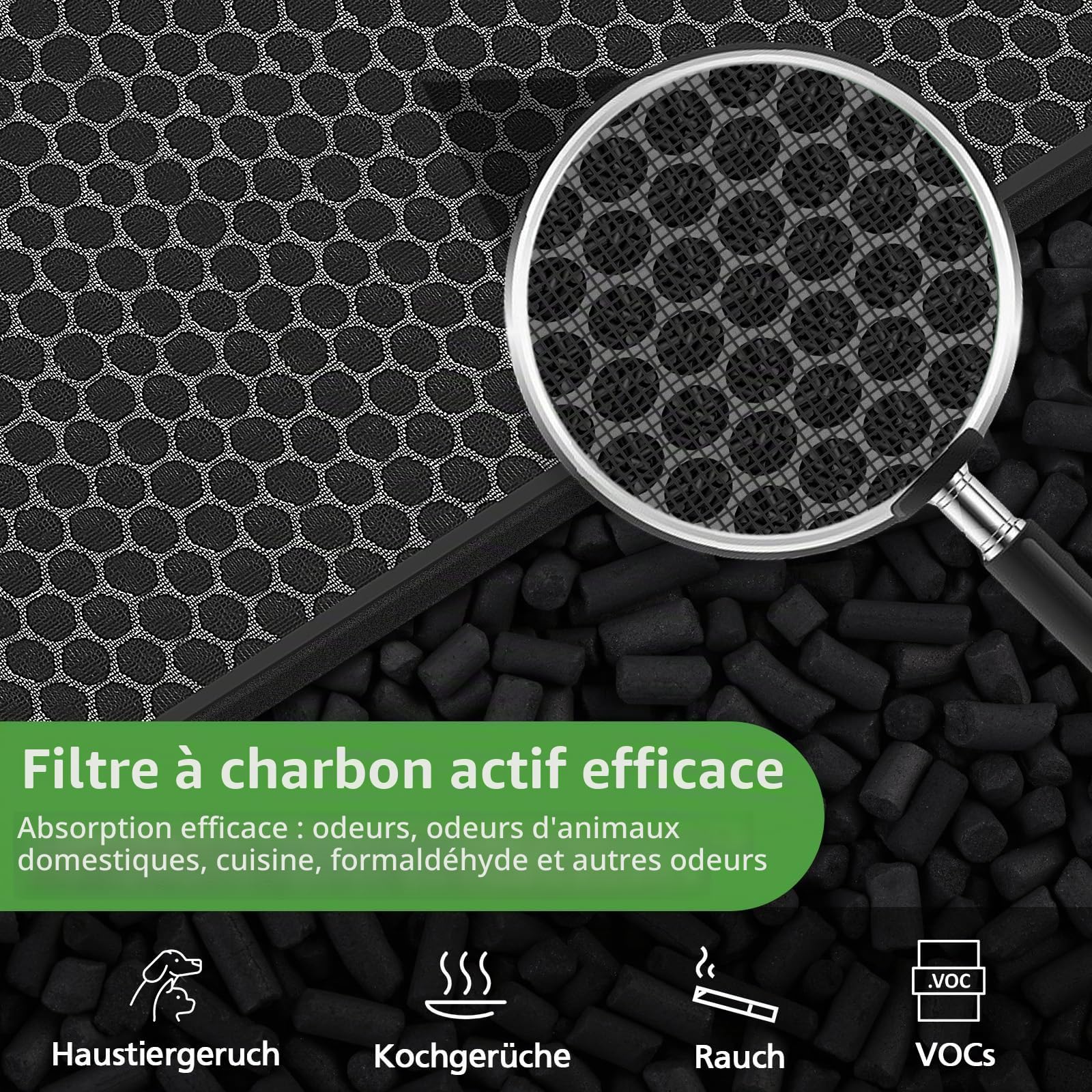 FY2420/30 FY2422/30 Filtre de rechange compatible avec purificateur d'air Philips AC2882, AC2887, A2889, AC3829, série 2000 et 3000, avec 1 filtre HEPA et 1 filtre à charbon actif