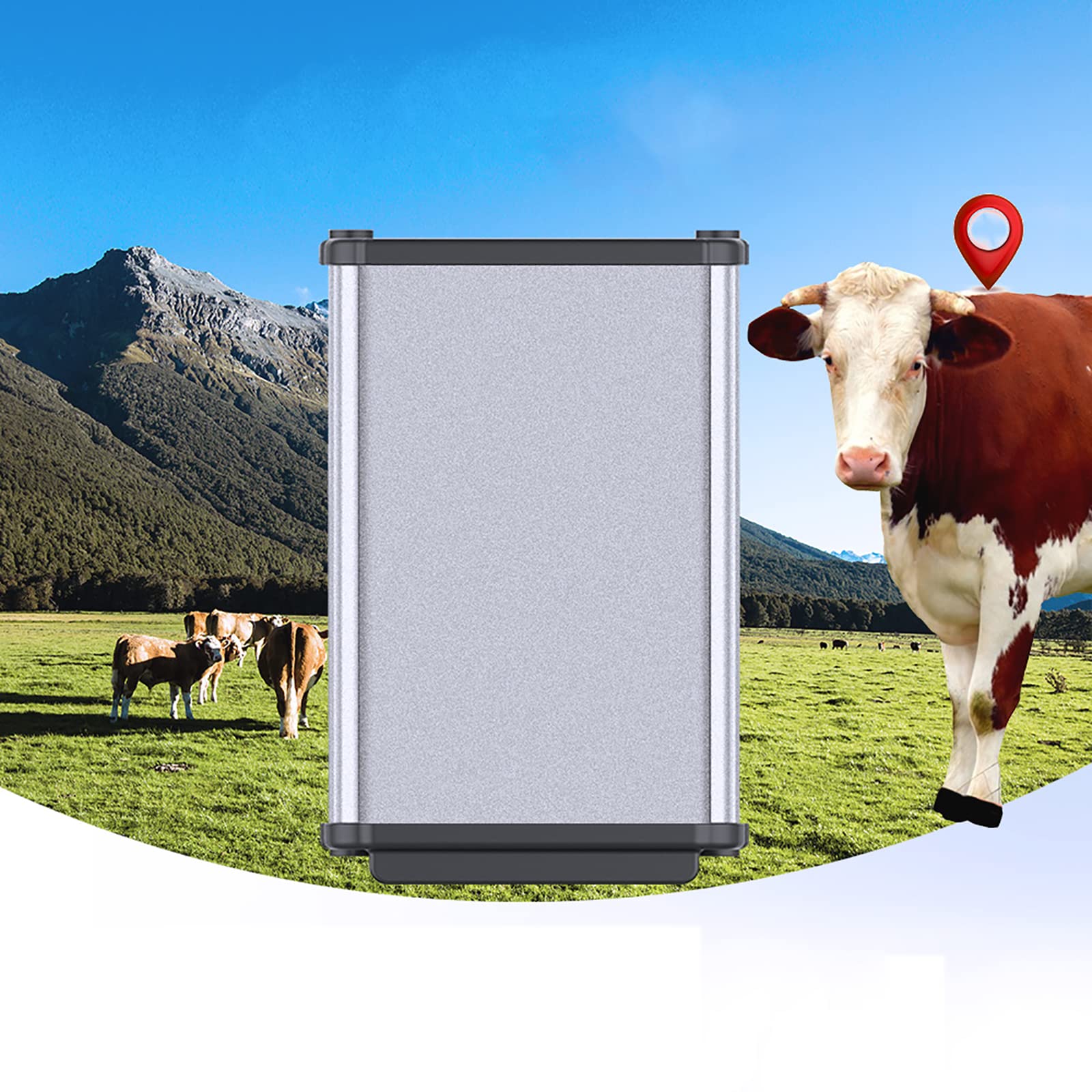 Cow GPS Tracker, 18000mAh Livestock Cattle, Horse and Camel Real-time Tracking Device, Historical Track, Real-time Positioning, Range Setting and Vibration Alarm