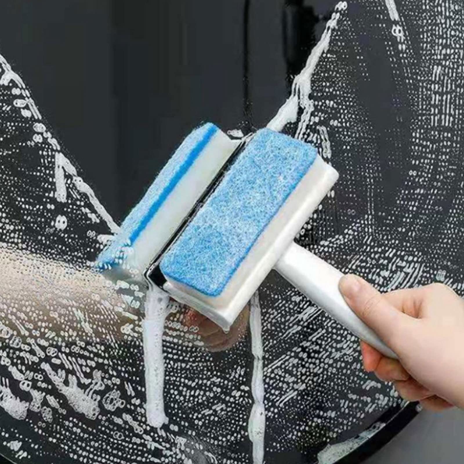 Rasquetas para Ducha, Escobilla de Ducha 2 en 1, raspador Cepillo limpiaparabrisas Vidrio Doble Cara, 18,5x11,9x4,5 cm