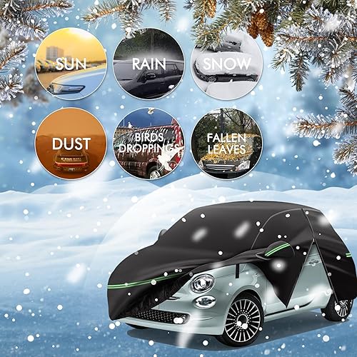 Miniatura 38 de for VW 1960-1980 Volkswagen Beetle Bug Sedan 2-Door Saloon Car Covers 210D Outdoor Waterproof UV, Custom-fit Protective Full Covers with Cotton