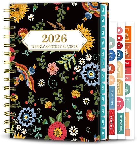 Miniatura 13 de Ymumuda Agenda 2026, agenda diaria semanal y mensual, enero de 2026 a diciembre de 2026, 8.4" x 6.3" pulgadas, libro planificador calendario 2026