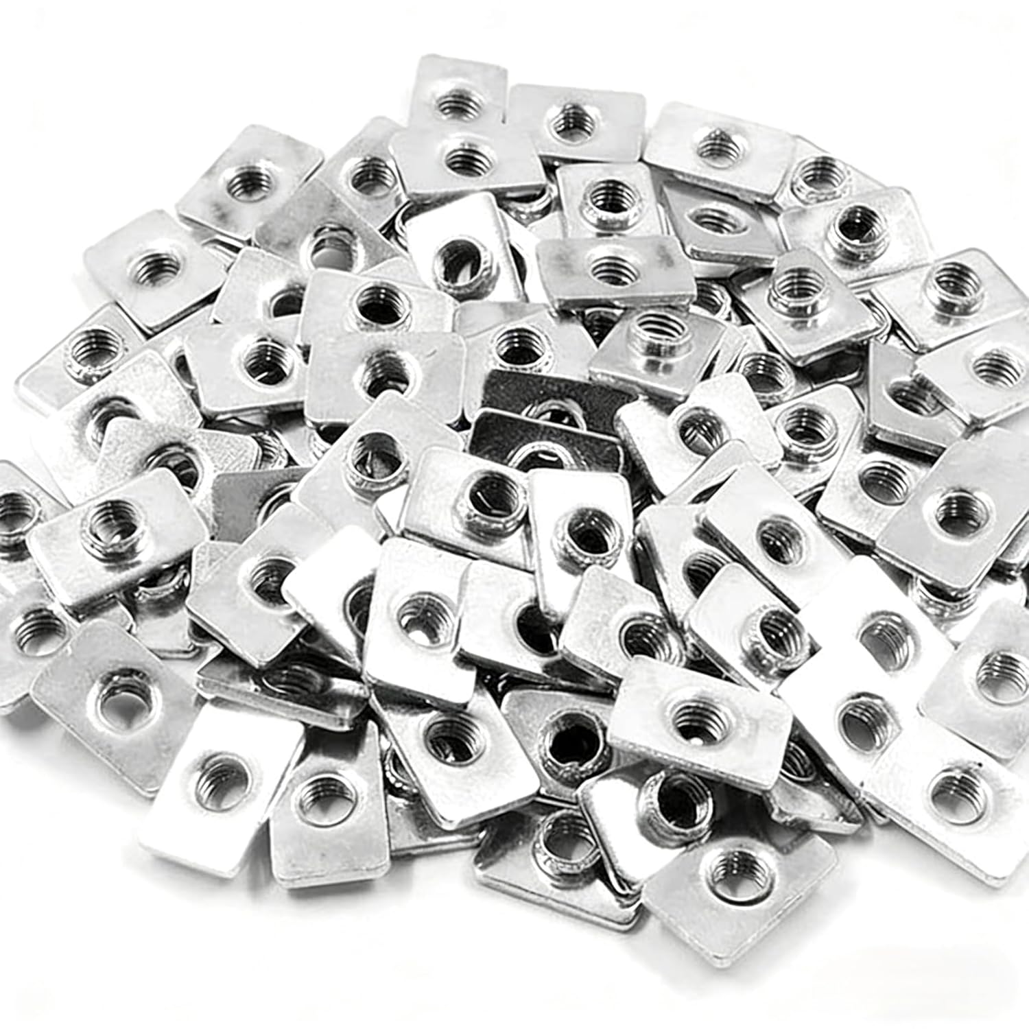 100 PCS T-Slot Nuts M5 M4 M3, Low Profile Sliding Type, for 2020 2040 Aluminum Extrusion, 3D Printer, CNC Router, Workbench Rail Fasteners, 15x10x3.5mm (M5)