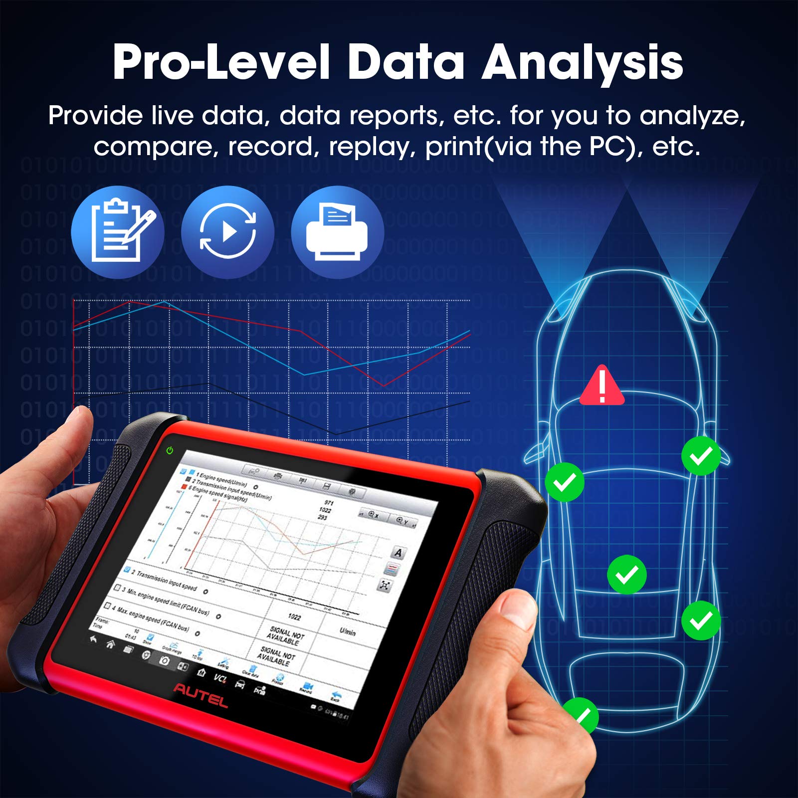 Autel Scanner Maxisys MK906BT Bluetooth Maxi VCI Automotive Diagnostic Scan Tool with ECU Coding