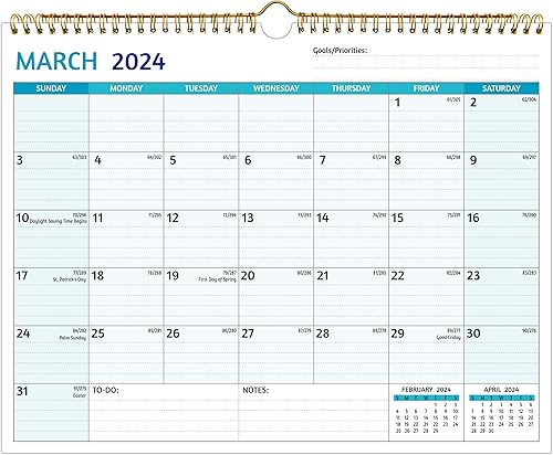 Calendario de pared 2024-2025, calendario de 18 meses 2024-2025, enero 2024 a junio 2025, 14.57 x 11.42 pulgadas, calendario 2024, calendario