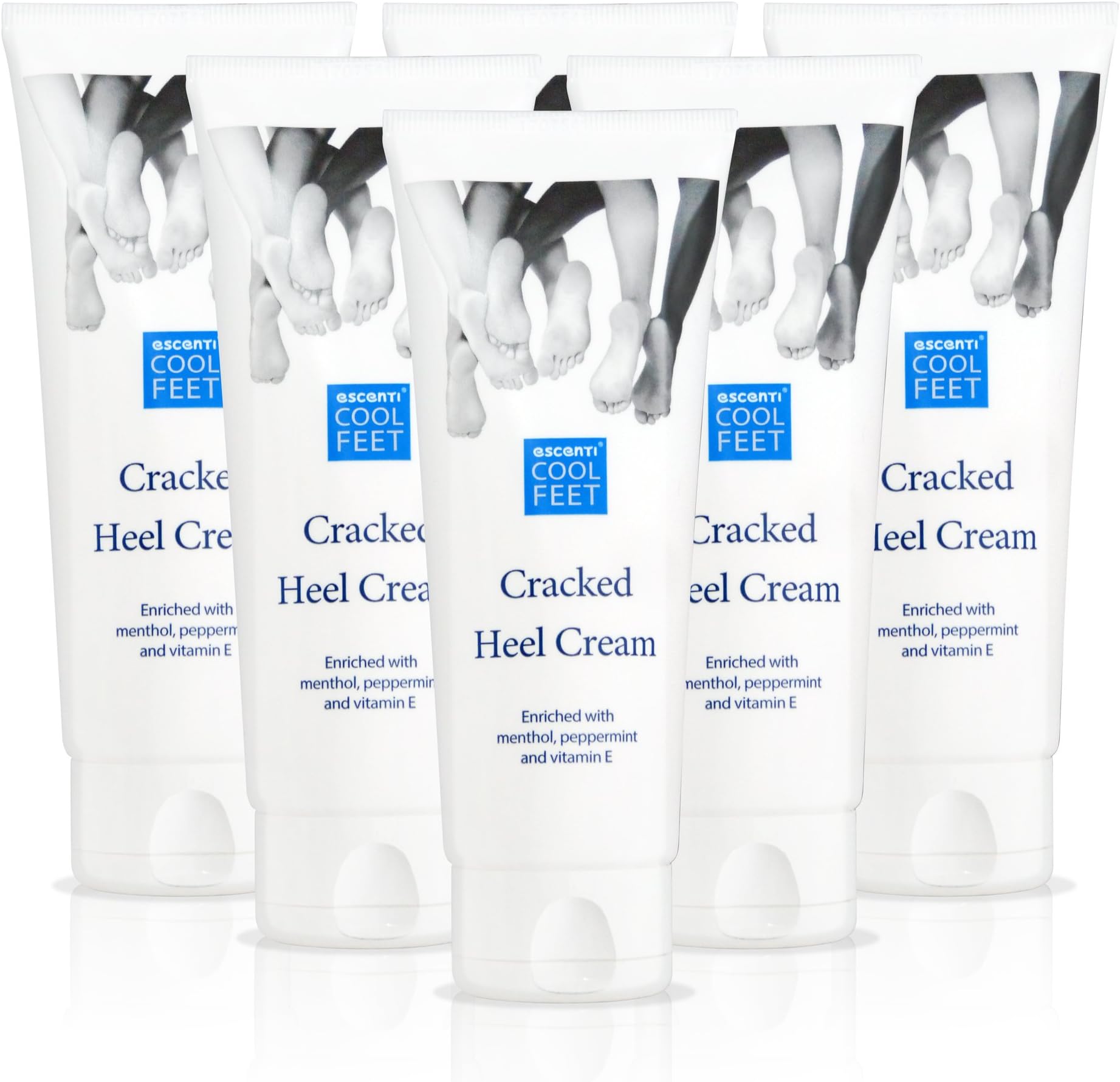 Escenti Cool Feet Cracked Heel Cream for Dry Skin, 100 ml - Pack of 6
