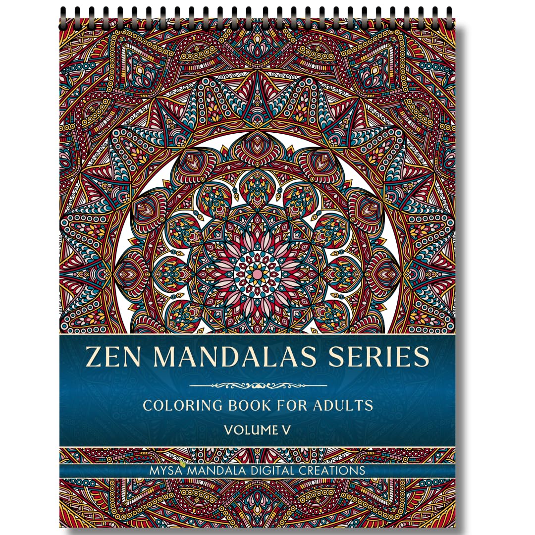 Zen Mandalas Series - Coloring Book for Adults - Volume V