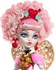 Monster High Scary Sweet Birthday Doll Cupid Asteria in Pink and Red Party Dress with Themed Accessories such as Invitation Balloon Gift and More JBG77