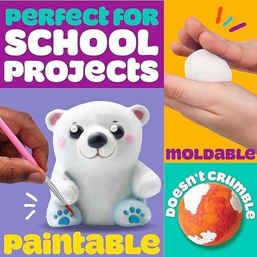 Miniatura 3 de Play-Doh Paquete de arcilla seca al aire, 16 arcillas blandas de secado al aire en 4 colores, suministros para artes y manualidades, arcilla para