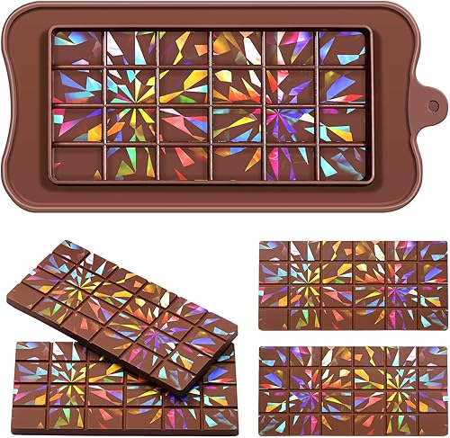 Miniatura 7 de Moldes holográficos para chocolate, moldes de resina holográfica, moldes de silicona para chocolate, moldes gruesos de silicona profunda para