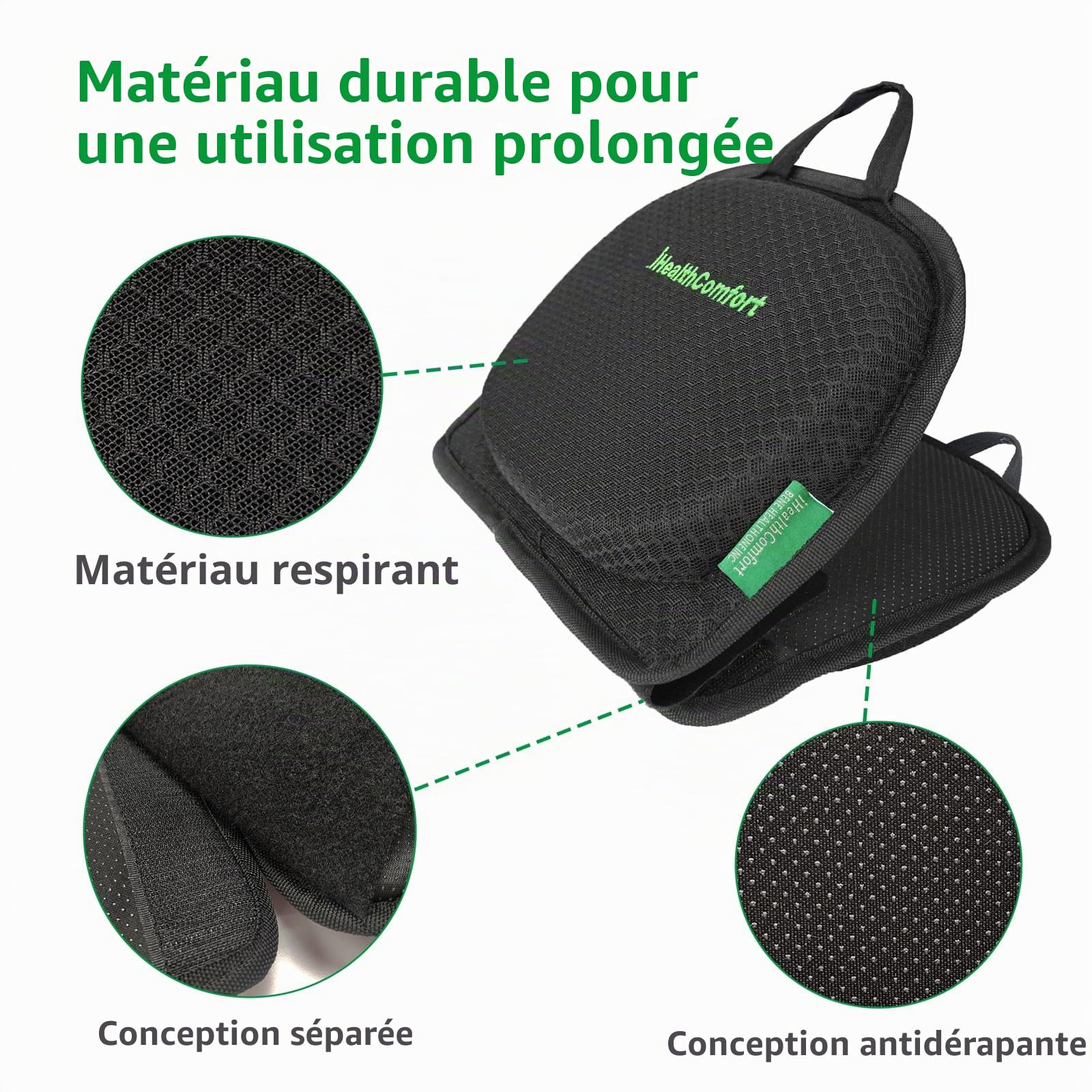 Petit Coussin de siège de Voyage, Coussin de siège en Mousse à mémoire de Forme, Coussin de Soutien pour Les Fesses, Portable et Pliable pour de Longues Heures Assis sur Le siège de