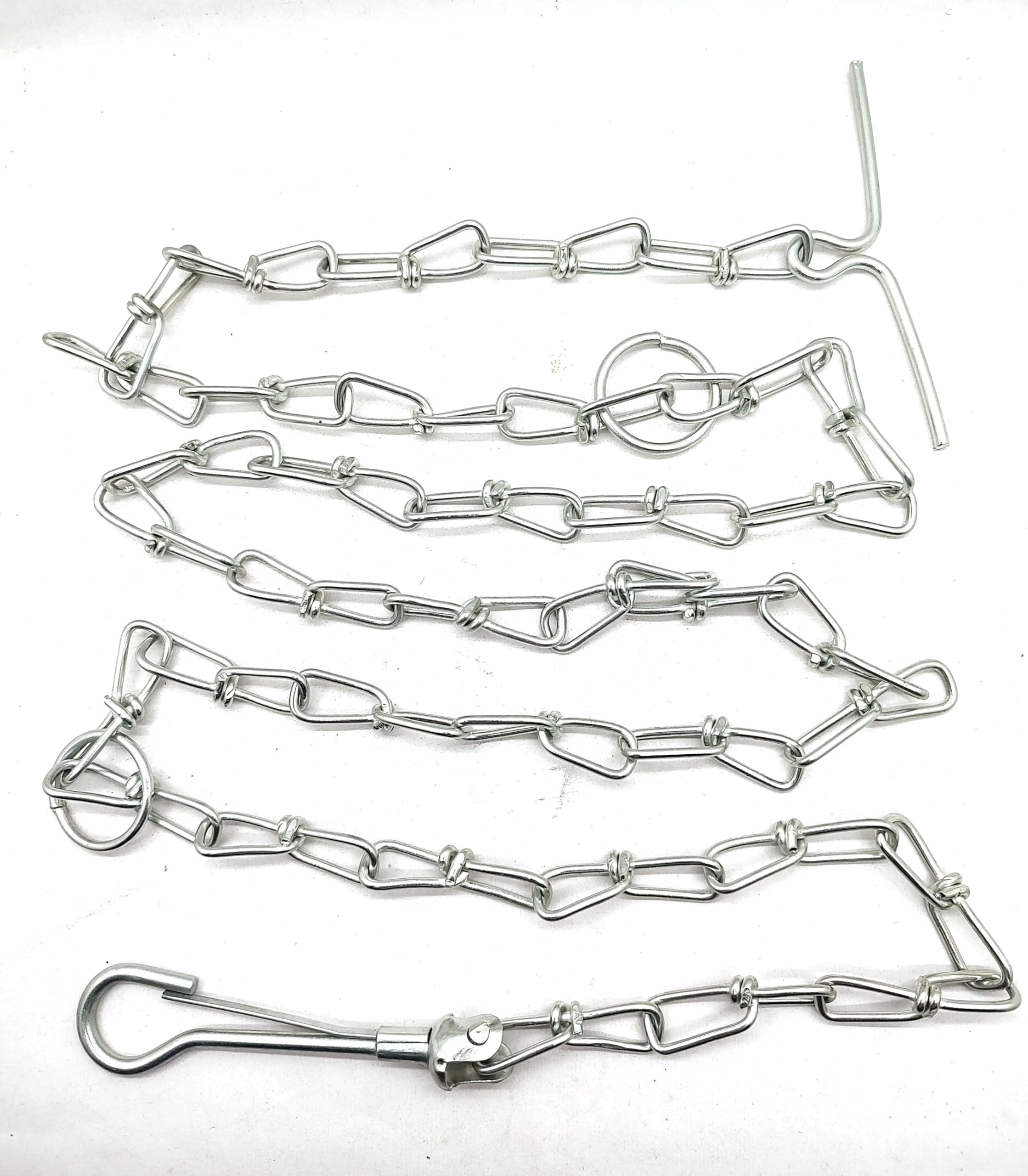 LAGHIMA JADON Durable Heavy Duty 5 feet Long Leash Chain with Hook Ideal for Outdoor Walking and Training Puppy and Dogs (Medium, Silver) (B0CNY5JLP3) Amazon Price History, Amazon Price Tracker