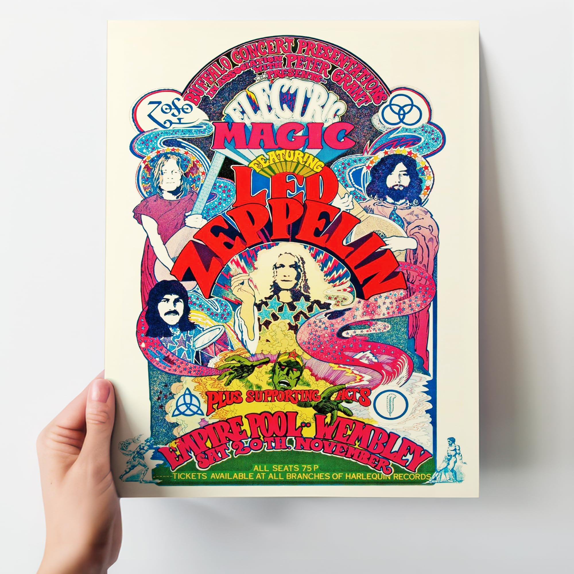 Amazon.com: Vintage Led Zeppelin Concert Poster 11x14